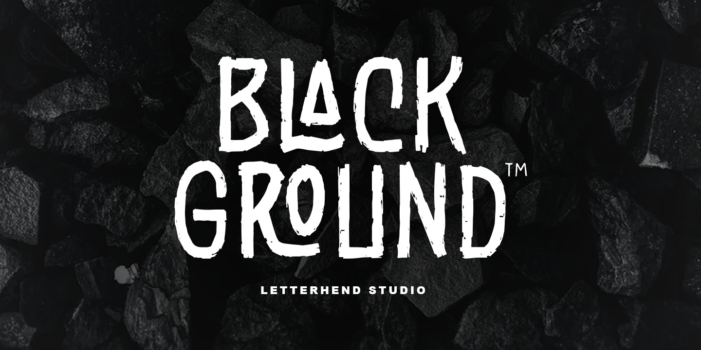 Ejemplo de fuente Black Ground #1